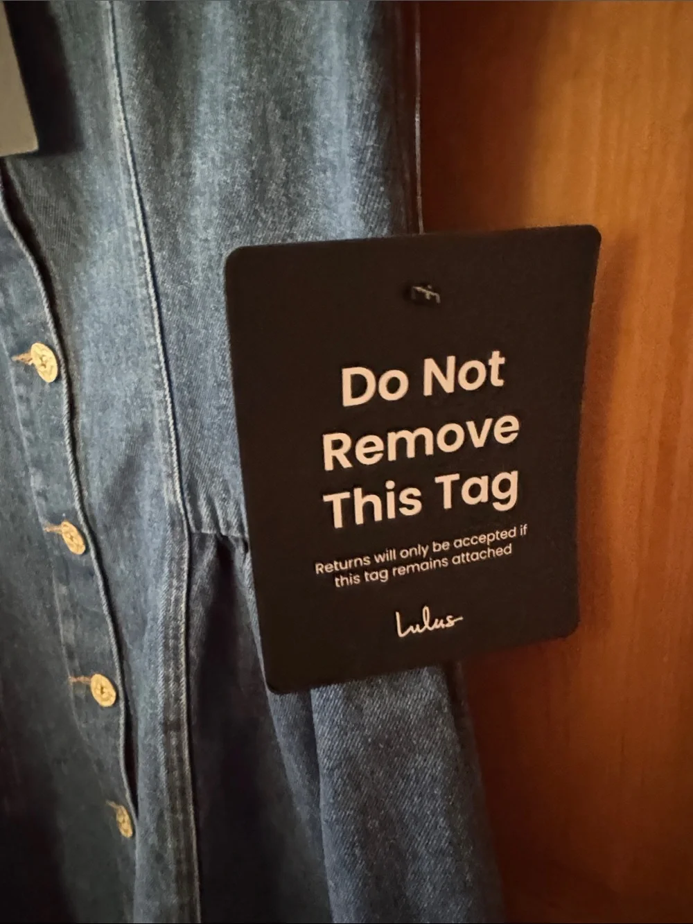 Lulu's Blue Denim Button-Front Mini Dress